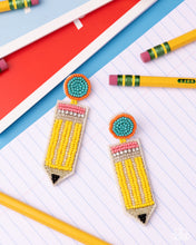 Load image into Gallery viewer, Paparazzi Phenomenal Pencil - Yellow Earrings
