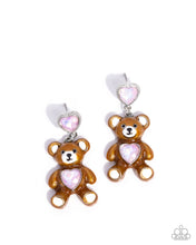 Load image into Gallery viewer, Paparazzi Traditional Teddy - Pink Earrings
