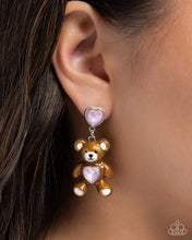 Load image into Gallery viewer, Paparazzi Traditional Teddy - Pink Earrings
