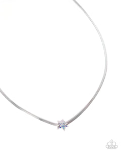 Paparazzi Straight Up Stellar - Blue Necklace