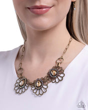 Load image into Gallery viewer, Paparazzi Teardrop Timeline - Brass Necklace
