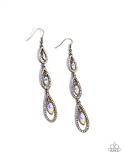 Load image into Gallery viewer, Paparazzi Teardrop Tenure - Brass Earrings
