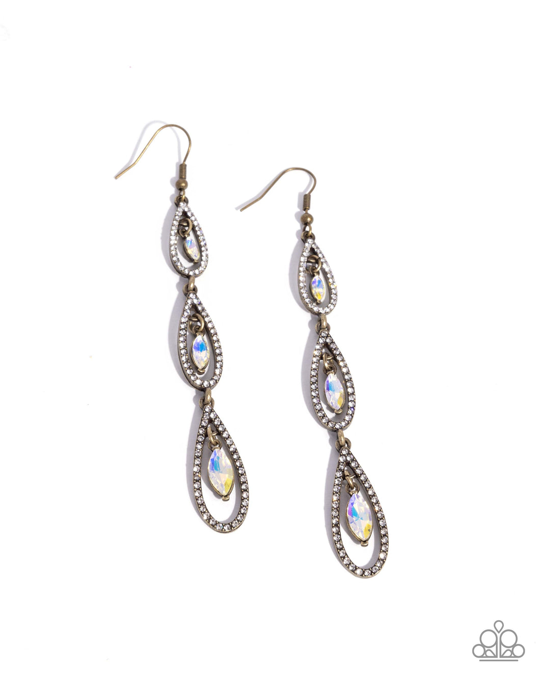 Paparazzi Teardrop Tenure - Brass Earrings