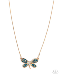 Dragonfly Direction - Gold Necklace