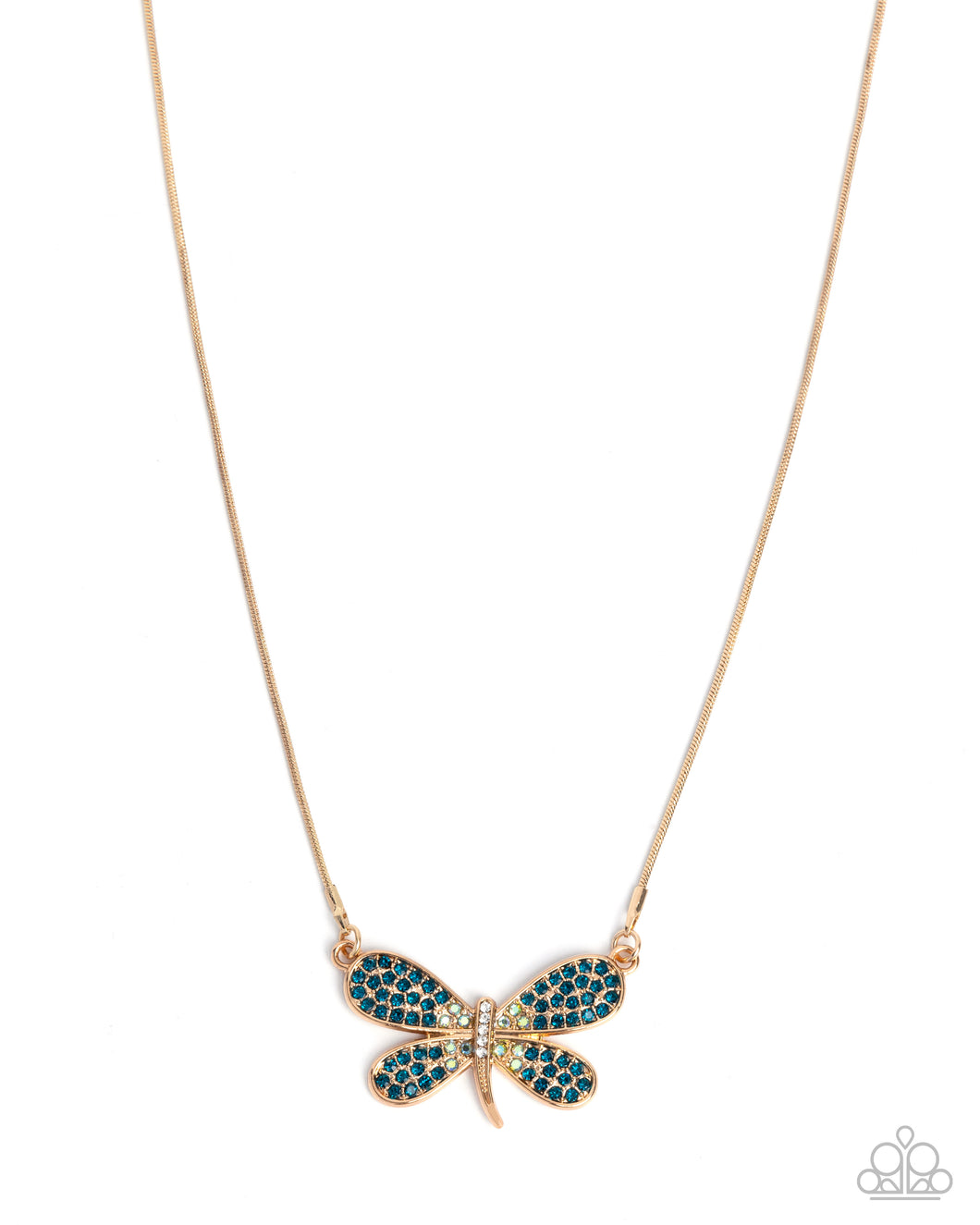 Dragonfly Direction - Gold Necklace