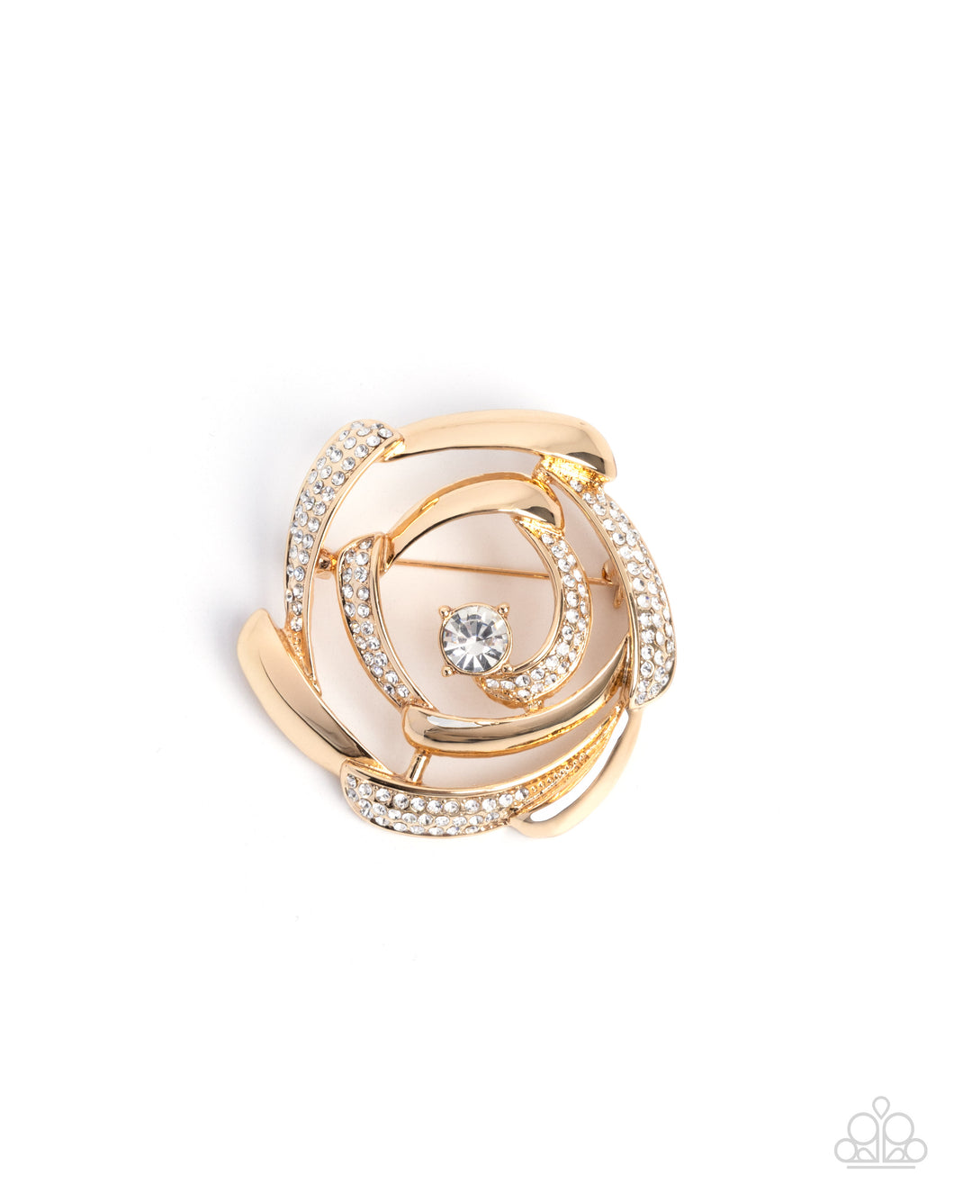 Paparazzi Singing Spirals - Gold Brooch