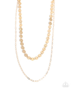 Paparazzi Dominant Discs - Gold Necklace