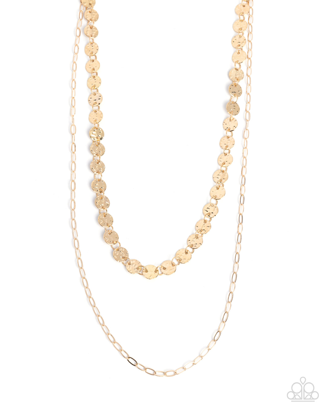 Paparazzi Dominant Discs - Gold Necklace