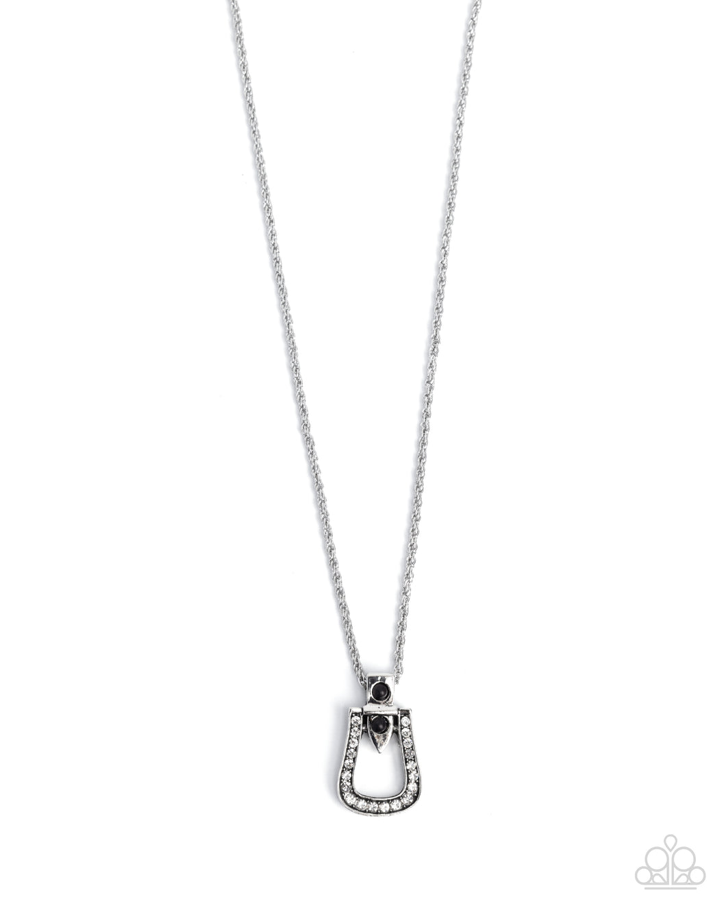 Paparazzi Sensational Stirrup - Black Necklace