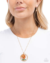 Load image into Gallery viewer, Paparazzi Framing Florals - Orange Necklace
