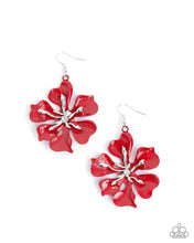 Load image into Gallery viewer, Paparazzi Floral Faction - Red Earrings
