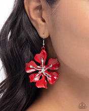 Load image into Gallery viewer, Paparazzi Floral Faction - Red Earrings
