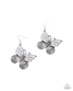 Paparazzi Soaring Skill - Silver Earrings