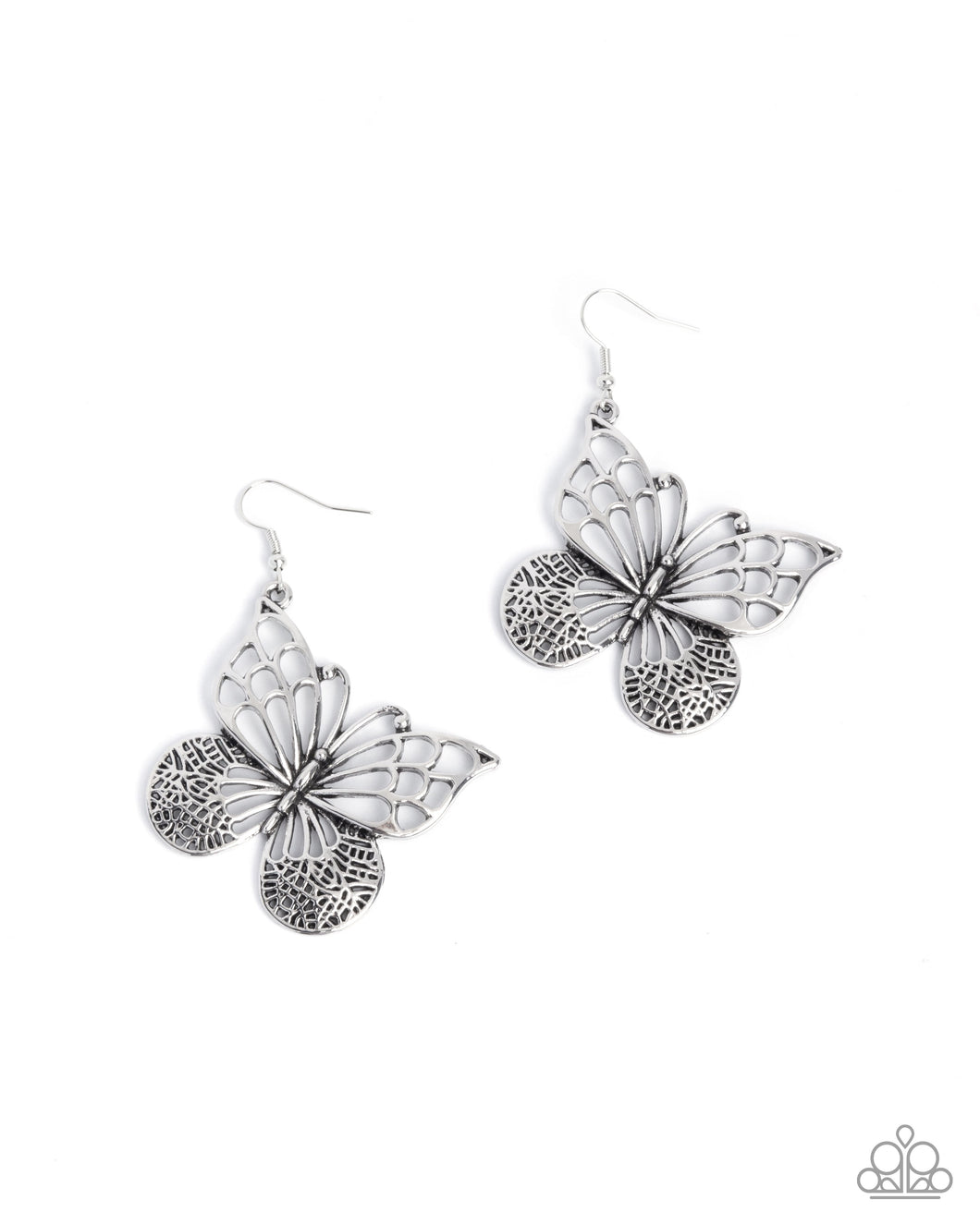 Paparazzi Soaring Skill - Silver Earrings