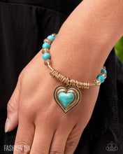 Load image into Gallery viewer, Paparazzi Horseshoe Heartthrob - Gold Bracelet
