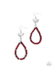 Load image into Gallery viewer, Paparazzi Treasured Teardrops - Red Earrings
