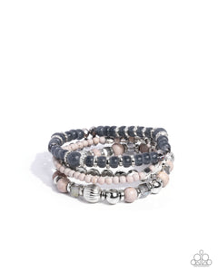 Paparazzi Marbled Mural - Silver Bracelet