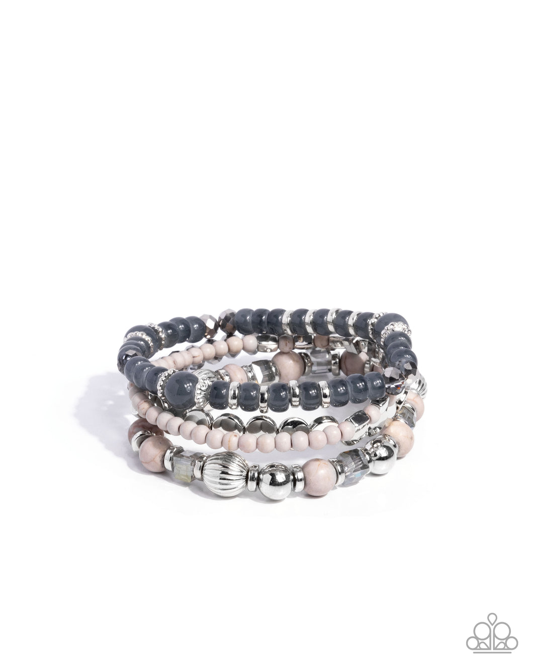 Paparazzi Marbled Mural - Silver Bracelet