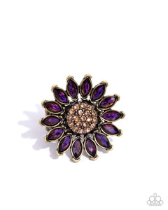 Paparazzi Sunflower Setting - Brass Ring