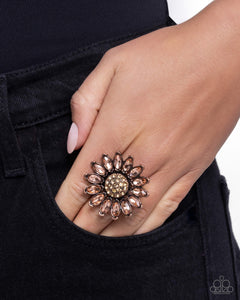 Paparazzi Sunflower Setting - Copper Ring