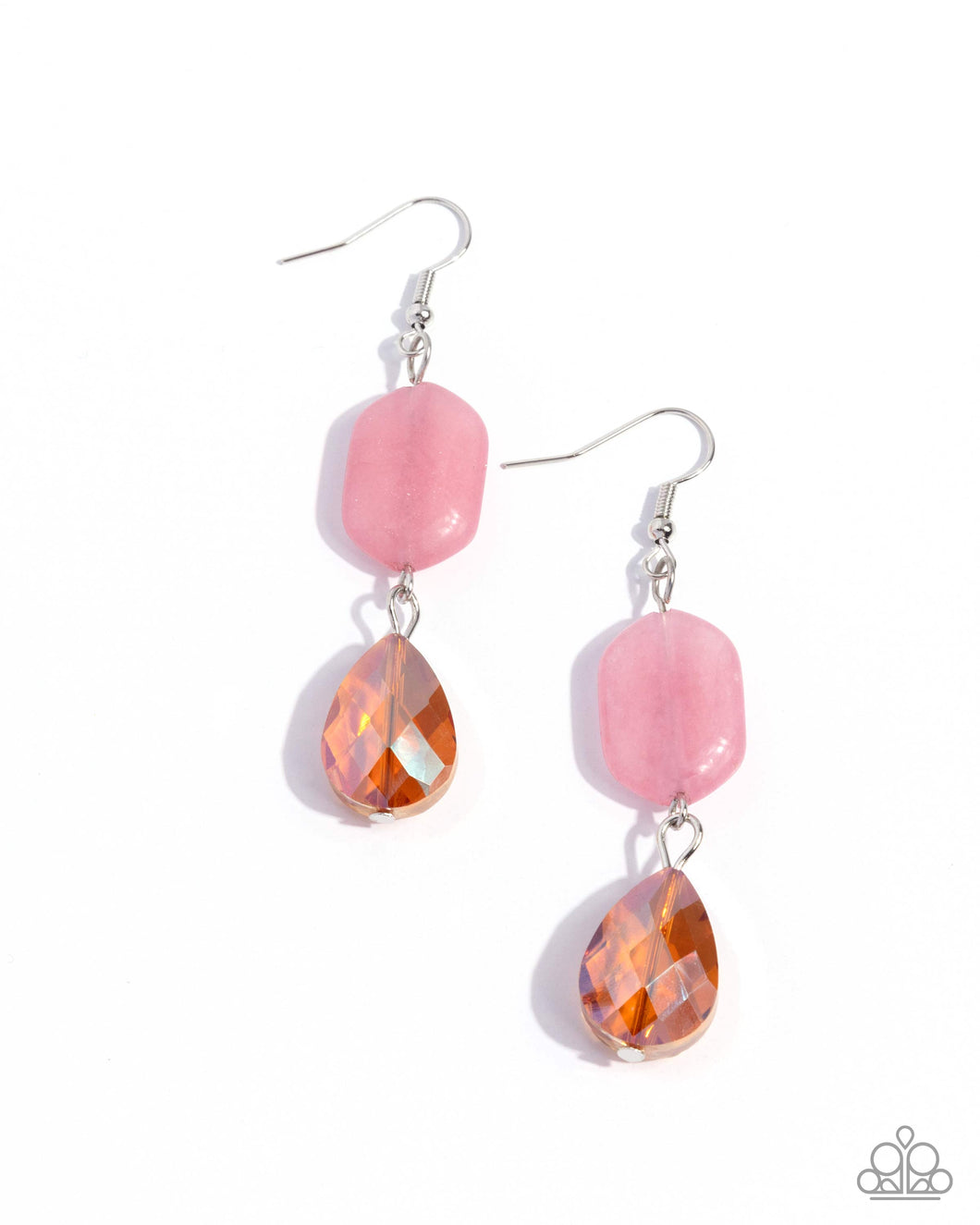 Paparazzi Brilliant Beauty Queen - Pink Earrings
