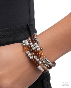 Paparazzi Colorful Compromise - Brown Bracelet