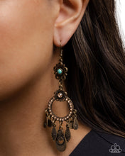 Load image into Gallery viewer, Paparazzi Majestic Mosaic - Brass Earrings
