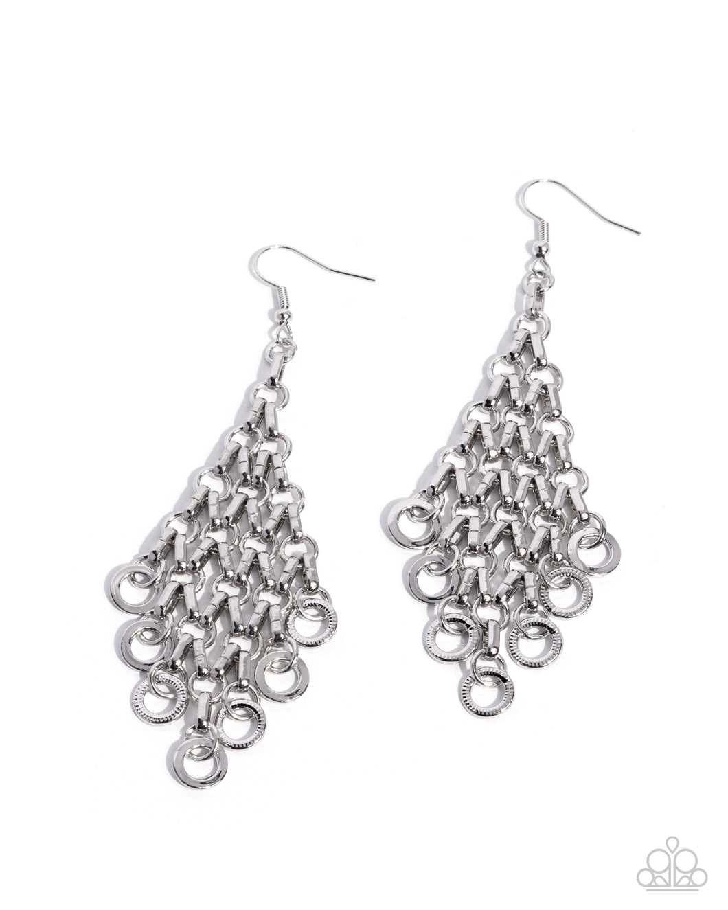 Paparazzi Decisive Delivery - Silver Earrings
