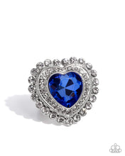 Load image into Gallery viewer, Paparazzi Head Over HEART - Blue Ring
