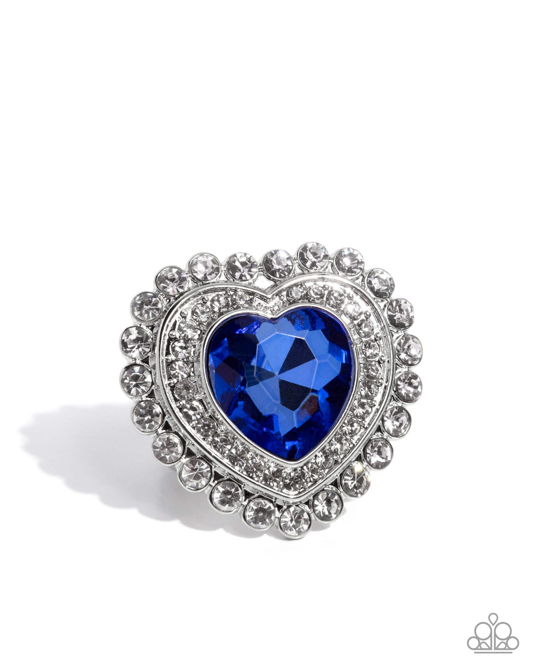 Paparazzi Head Over HEART - Blue Ring