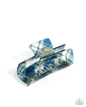 Load image into Gallery viewer, Paparazzi Prized Plaid - Blue Hair Accessory
