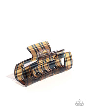 Load image into Gallery viewer, Paparazzi Prized Plaid - Brown Hair Accessory
