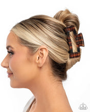 Load image into Gallery viewer, Paparazzi Prized Plaid - Brown Hair Accessory
