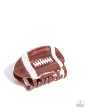 Load image into Gallery viewer, Paparazzi Touchdown Tale - Brown Hair Accessory
