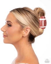 Load image into Gallery viewer, Paparazzi Touchdown Tale - Brown Hair Accessory
