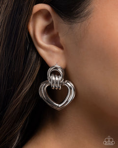 Paparazzi Constant Calm - Silver Earrings