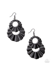 Load image into Gallery viewer, Paparazzi Crimped Consistency - Black Earrings
