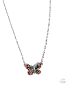 Paparazzi Gliding Glam - Orange Necklace