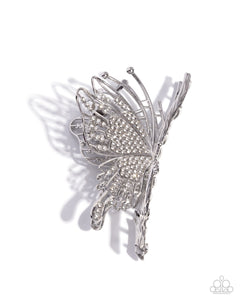 Paparazzi Layered Landing - White Hair Accessory