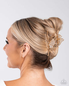 Paparazzi Layered Landing - Gold Hair Accessory