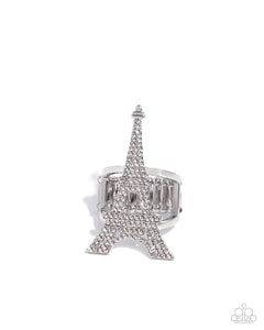 Paparazzi Eiffel Tower Ease - White Ring