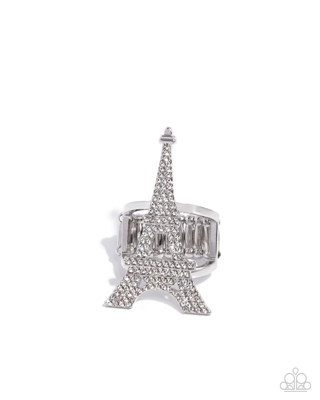 Paparazzi Eiffel Tower Ease - White Ring