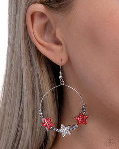 Paparazzi Country Countdown - Red Earrings