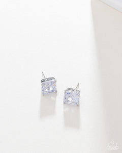 Paparazzi GLOW Time - White Earrings