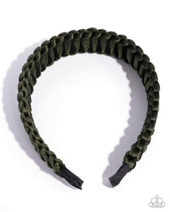 Paparazzi Woven Work - Green Hair Accessory