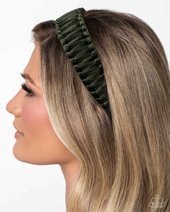 Paparazzi Woven Work - Green Hair Accessory