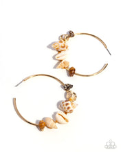 Load image into Gallery viewer, Paparazzi Seashell Sonnet - Gold Earrings
