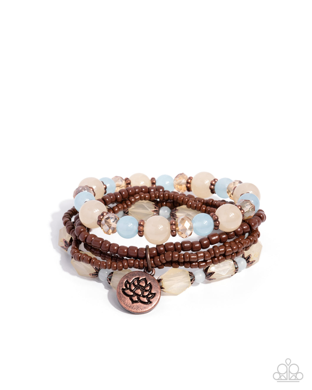 Paparazzi Lotus Moment - Copper Bracelet