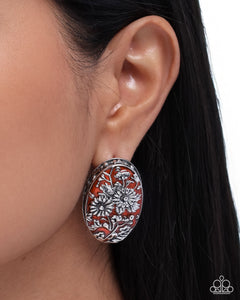 Paparazzi Portrait of Perfection - Orange Earrings