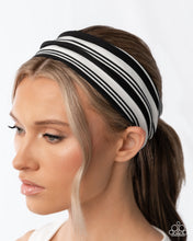 Load image into Gallery viewer, Paparazzi Striped Symphony - Black Hair Accessory
